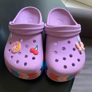 Pink Crocs sz J2